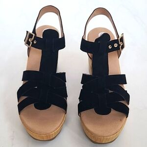 Dr Scholl's Want it All Black Platform Shoe Women's Size 10 NWOT